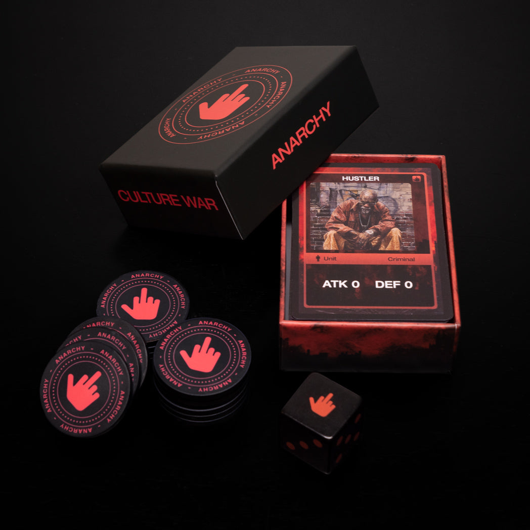 CULTURE WAR Anarchy political faction cards - red deck for tabletop strategy game